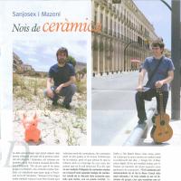 Article a l'Avui 2009-09-13 sobre cantautors, pàgina dedicada a Mazoni i Sanjosex, de la Bisbal d'Empordà.