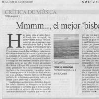Crítica a La Vanguardia 2007-08-26 del disc Temps i Rellotge de Sanjosex