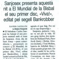 Article al Punt diari, 2005-03-19, anunciant la presentació del disc VIVA! al teatre Mundial de la Bisbal.